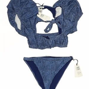 WeWoreWhat Denim Look Bikini SET